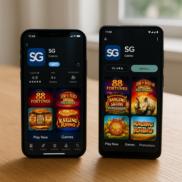 SG Casino - Mobile Apps Screenshot - iOS and Android Compatible