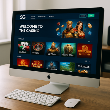 SG Casino - Desktop Platform Screenshot - Modern Design and Lobby